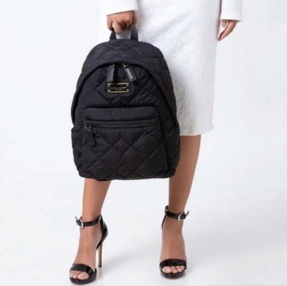 NWT Marc Jacobs Black Quilted Nylon School Women's Everyday Casual Backpack - Picture 1 of 16